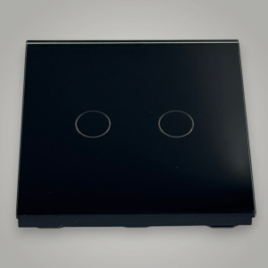 Intrerupator touch dublu, negru