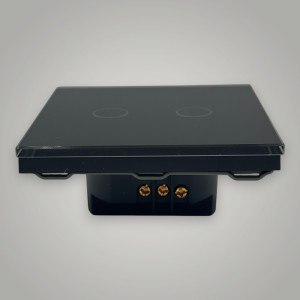 Intrerupator touch dublu, negru