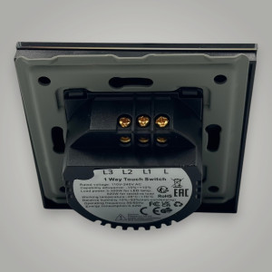 Intrerupator touch dublu, negru