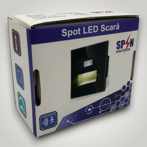 Spot led Scara cu senzor din sticla,negru 1.5W, 1800K-7500K