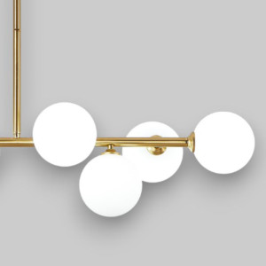Lustra Suspendata Cu Abajur Aether, 92 * 70 cm * Glob Ø 13cm, 8*10W E27 Lustra Suspendata Cu Abajur Aether, 92 * 70 cm * Glob Ø 13cm, 8*10W E27