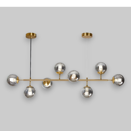 Lustra Suspendata Cu Dulie si Abajur Aether II, 125 x 100 x 40 cm, 8XE27 max 10W