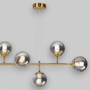 Lustra Suspendata Cu Dulie si Abajur Aether II, 125 x 100 x 40 cm, 8XE27 max 10W