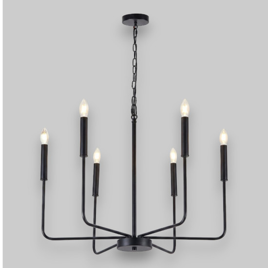 Candelabru Suspendat Cu 6 Brațe Zeus, Ø 70 x 150cm, 6x7W E14