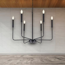 Candelabru Suspendat Cu 6 Brațe Zeus, Ø 70 x 150cm, 6x7W E14