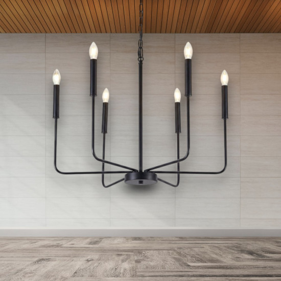 Candelabru Suspendat Cu 6 Brațe Zeus, Ø 70 x 150cm, 6x7W E14 Candelabru Suspendat Cu 6 Brațe Zeus, Ø 70 x 150cm, 6x7W E14