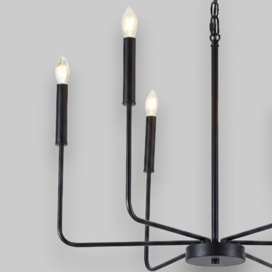 Candelabru Suspendat Cu 6 Brațe Zeus, Ø 70 x 150cm, 6x7W E14 Candelabru Suspendat Cu 6 Brațe Zeus, Ø 70 x 150cm, 6x7W E14