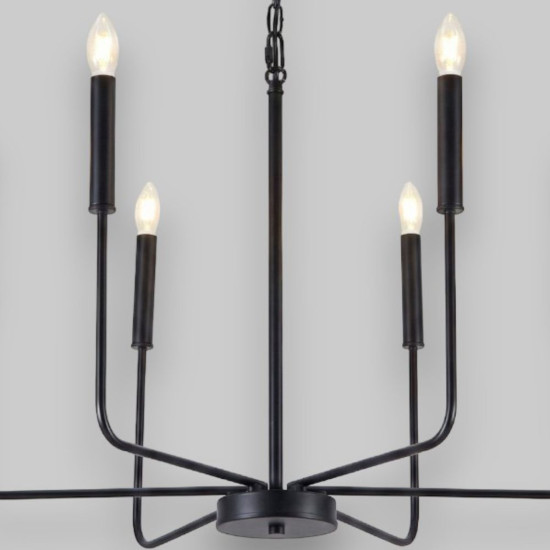 Candelabru Suspendat Cu 6 Brațe Zeus, Ø 70 x 150cm, 6x7W E14 Candelabru Suspendat Cu 6 Brațe Zeus, Ø 70 x 150cm, 6x7W E14