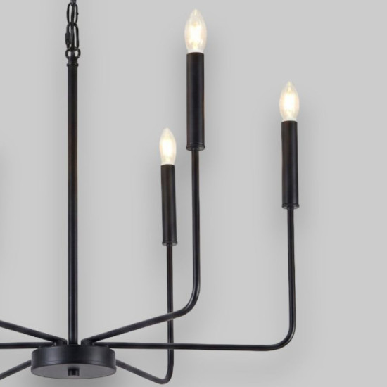 Candelabru Suspendat Cu 6 Brațe Zeus, Ø 70 x 150cm, 6x7W E14 Candelabru Suspendat Cu 6 Brațe Zeus, Ø 70 x 150cm, 6x7W E14