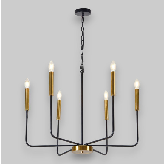 Candelabru Suspendat Cu 6 Brate Odin, Ø 70 * 160cm, 6*7W E14