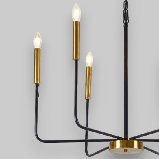 Candelabru Suspendat Cu 6 Brate Odin, Ø 70 * 160cm, 6*7W E14