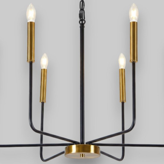 Candelabru Suspendat Cu 6 Brate Odin, Ø 70 * 160cm, 6*7W E14