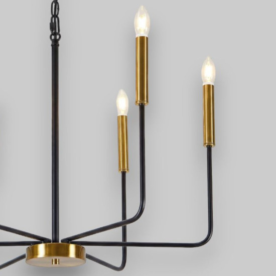 Candelabru Suspendat Cu 6 Brate Odin, Ø 70 * 160cm, 6*7W E14