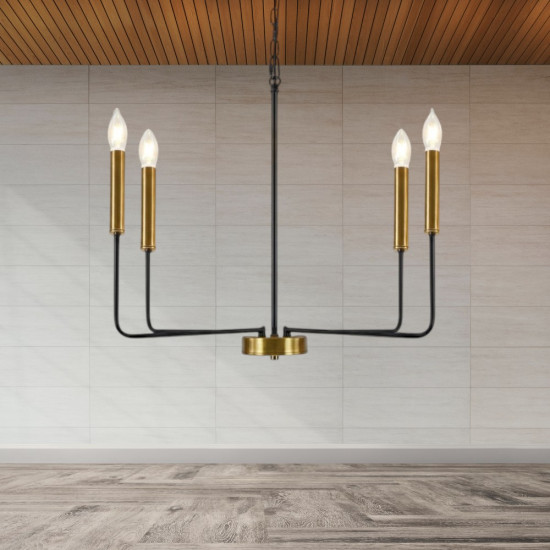 Candelabru Suspendat Cu 4 Brate Odin, Ø 70 x 160cm, 4x7W E14