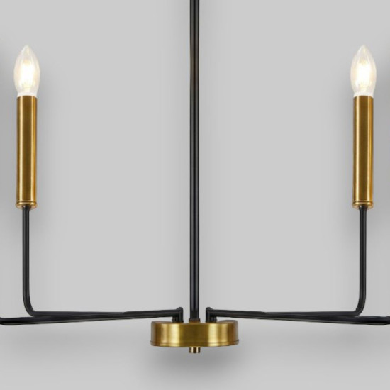 Candelabru Suspendat Cu 4 Brate Odin, Ø 70 x 160cm, 4x7W E14