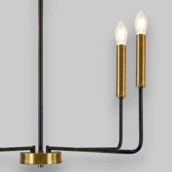 Candelabru Suspendat Cu 4 Brate Odin, Ø 70 x 160cm, 4x7W E14
