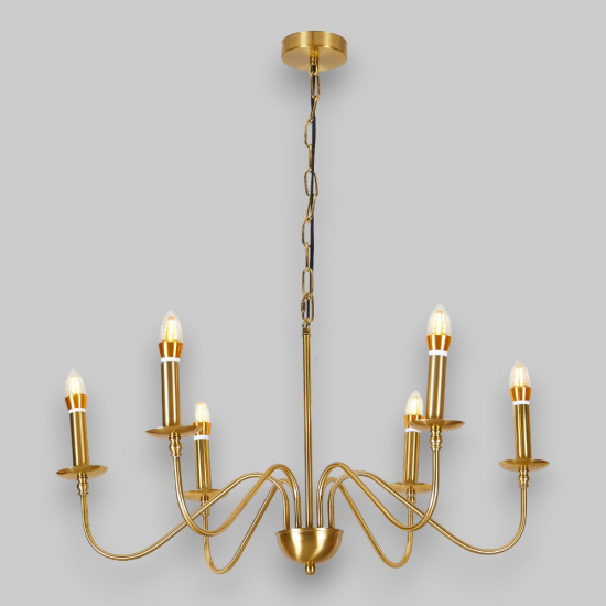 Candelabru Suspendat Cu 6 Bra?e Medusa, Ø 76 * 140cm, 6*7W E14