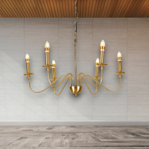Candelabru Suspendat Cu 6 Bra?e Medusa, Ø 76 * 140cm, 6*7W E14 Candelabru Suspendat Cu 6 Bra?e Medusa, Ø 76 * 140cm, 6*7W E14