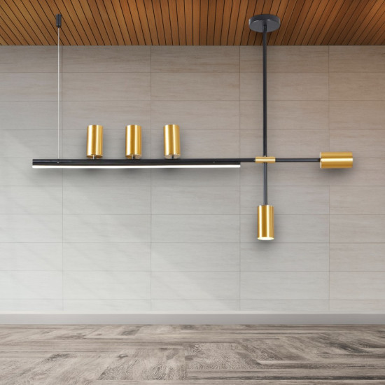 Lustra Moderna Cu Spot Elyne, 123 x 83 cm, 5 x 5W E27 Lustra Moderna Cu Spot Elyne, 123 x 83 cm, 5 x 5W E27