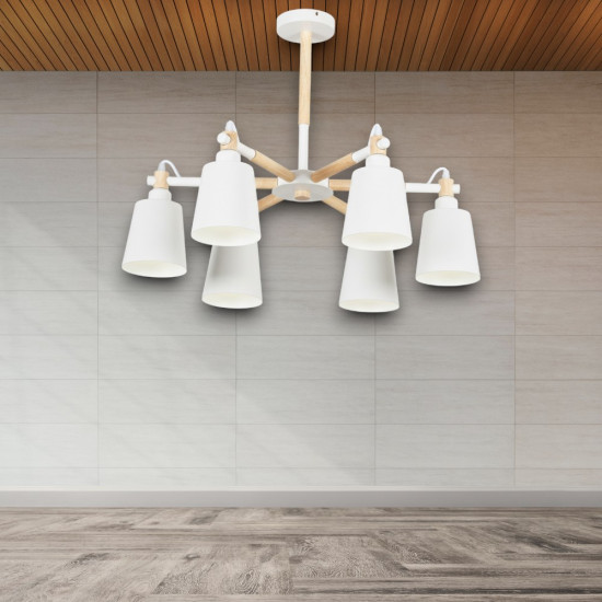 Lustra Tavan Cu 6 Brate E27 Thor, 70x52 cm, 6x10W Lustra Tavan Cu 6 Brate E27 Thor, 70x52 cm, 6x10W