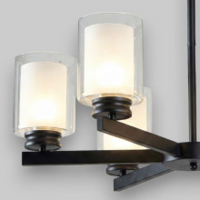 Lustra Tavan Cu 6 Brate E27 Titan Black , 69 x 59 cm, 6x10W E27
