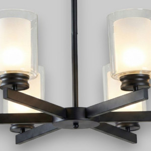 Lustra Tavan Cu 6 Brate E27 Titan Black , 69 x 59 cm, 6x10W E27