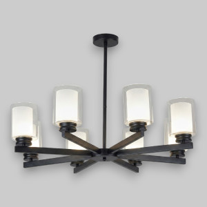 Lustra Tavan Cu 8 Brate E27 Titan Black,86 x 59 cm, 8x10W E27