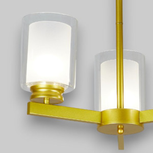 Lustra Tavan Cu Dulie 3 Brate Titan Gold, 42 x 58 cm, 3XE27 max 10W