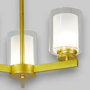 Lustra Tavan Cu Dulie 3 Brate Titan Gold, 42 x 58 cm, 3XE27 max 10W