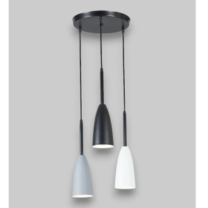 Lustra Suspendata Cu 3 Pendule Trio I, Ø 30 × 158 cm , 3*10W E27