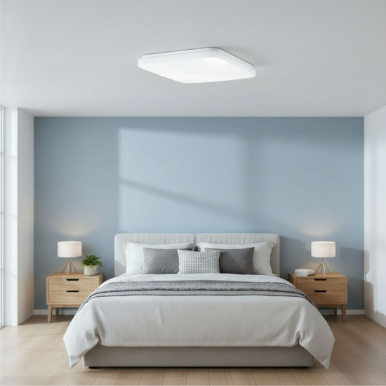 Plafoniera LED Slim Milky 24W=200W, 330x330 mm, 6400k, lumina rece Plafoniera LED Slim Milky 24W=200W, 330x330 mm, 6400k, lumina rece