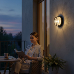 Lampa Bat 60W IP44 Rotunda+Grila