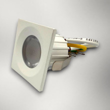 Spot LED Patrat pentru Mobila, 35x35mm, 3W, 3000K, lumina calda