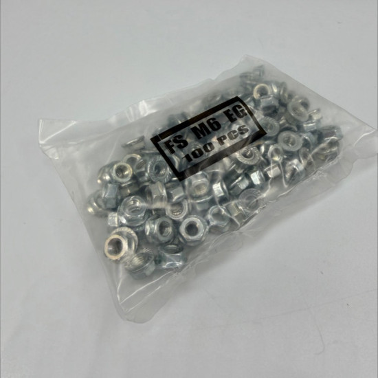 Set surub bolt cu cap rotund cu autoblocare M6x15 + pilita cu flansa