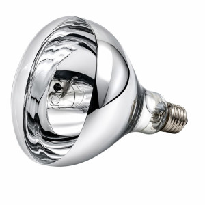 Bec infrarosu pentru incalzire R125,150W, E27, Transparent