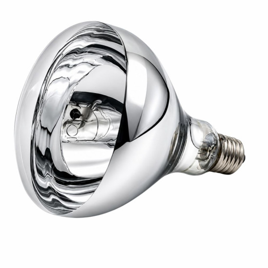Bec infrarosu pentru incalzire R125,150W, E27, Transparent