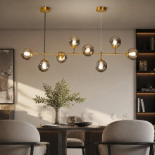 Lustra Suspendata Cu Abajur Aether II, 125 x 100 x 40 cm, 8x10W E27 