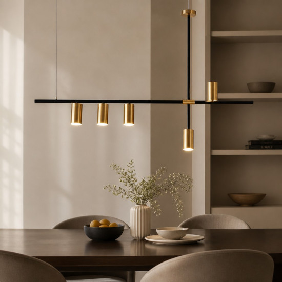 Lustră Modernă Cu LED Și Spot Elysia, 3000-4000-6000k, 385lm, 115 x 83 cm
