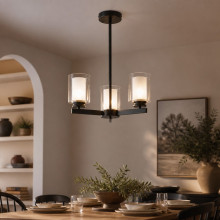 Lustra Tavan Cu 3 Brate E27 Titan Black, 42 x 58 cm, 3x10W E27