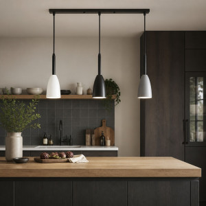 Lustra Suspendata Cu Dulie 3 Pendule Trio II, 50 × 158 cm , 3XE27 max 10W