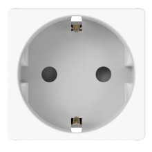Priza standard 2 module, GWC20265 2P+E - 16A, Alb lucios, Gewiss System Pura GWC20265