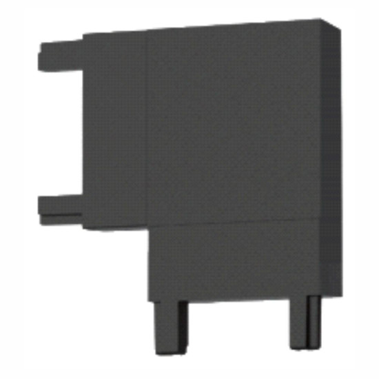 Conector fix tip L sina magnetica 90° Negru