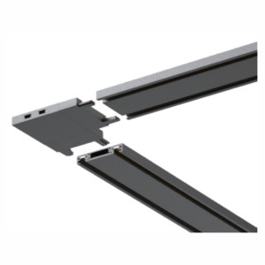 Conector fix tip L sina magnetica 90° Negru