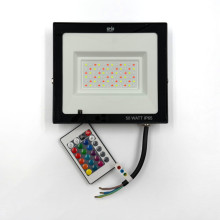 Proiector LED RGB 16 culori, 50W, IP65, telecomanda IR inclusa