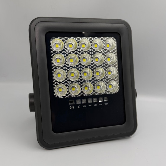 Proiector led SMD cu Panou Solar si telecomanda -  50W/6500k