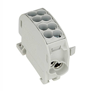 Clemă de derivaţie Cu-Al, 25mmp, 1P izolată, gri