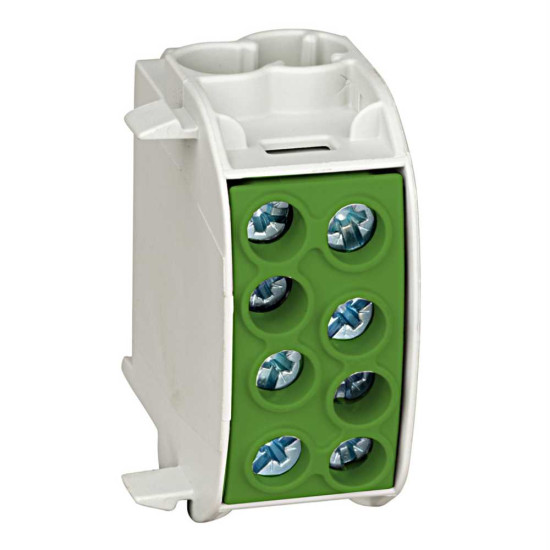 Clemă de derivaţie Cu-Al, 35mmp, 1P. izolată, galben/verde