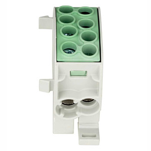 Clemă de derivaţie Cu-Al, 35mmp, 1P. izolată, galben/verde