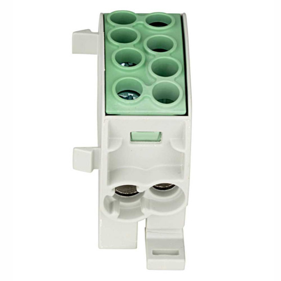 Clemă de derivaţie Cu-Al, 35mmp, 1P. izolată, galben/verde
