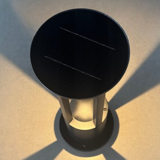 Stâlp LED Grădină 5W Cu Panou Solar IP65, 3000K, Lumina calda